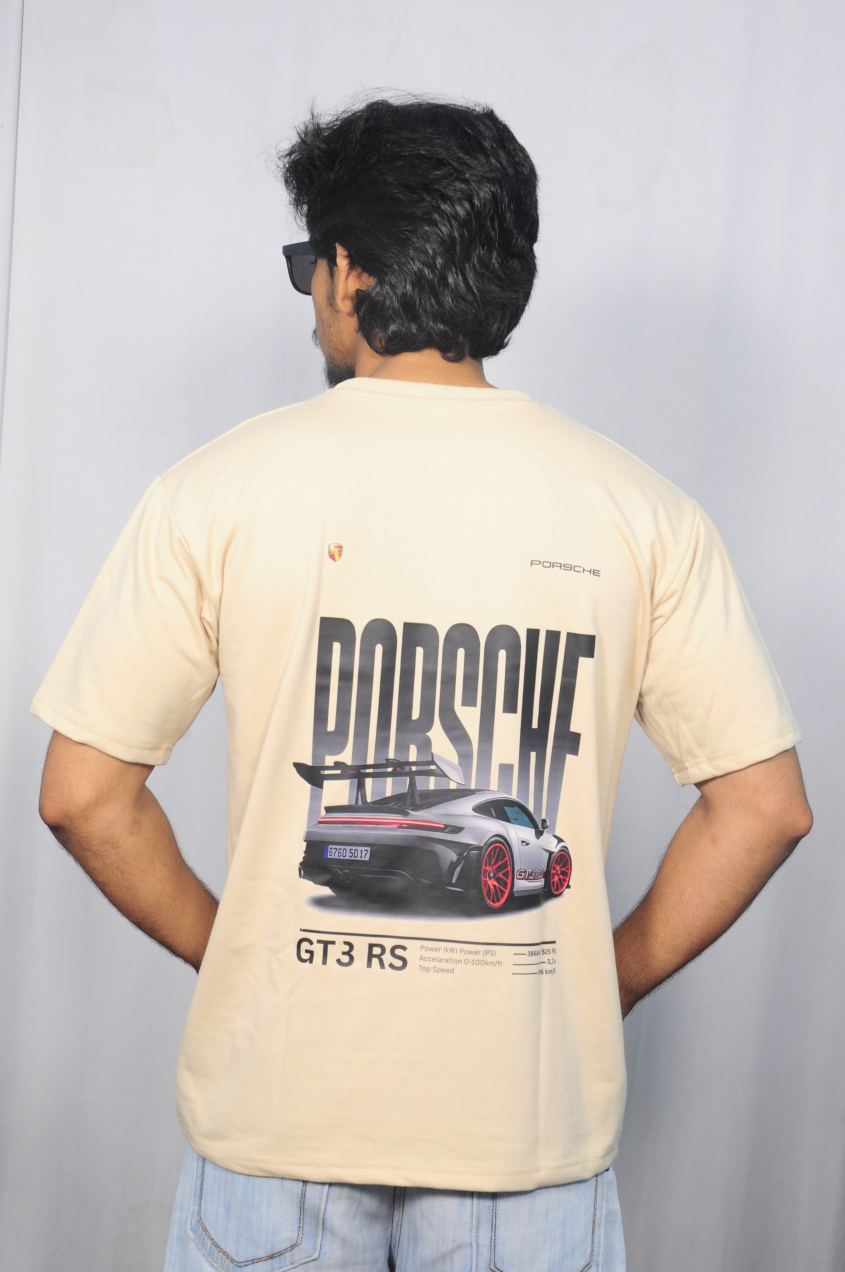 SVIRO Premium Oversized T-Shirt | Beige | 240 GSM Cotton